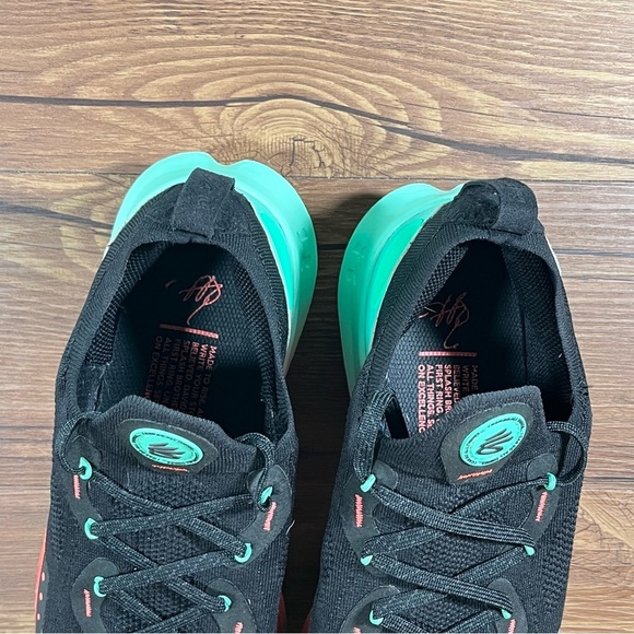 Under Armour Curry Flow Go Low ‘Viral Blue’ Knit Sneakers Shoes Men’s Size 12.5 - Picture 10 of 11